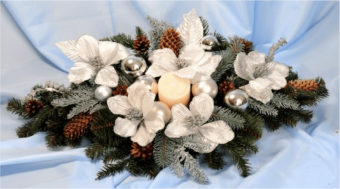 Композиция в плетеных корзинах со свечой ЕЛ-2