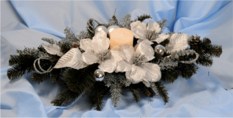 Композиция в плетеных корзинах со свечой ЕЛ-4 